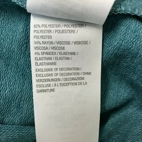 Logo Lounge Womens Teal Blue Oversized Scoop Neck Sweatshirt  S - Picture 9 of 9